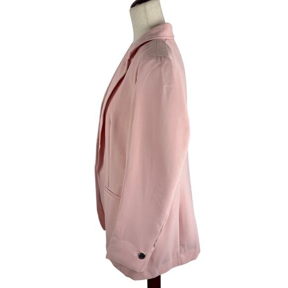 ANNE KLEIN OPEN FRONT NOTCH LAPEL BLAZER IN PINK NWT WOMEN'S SIZE PETITE LARGE - Picture 5 of 14
